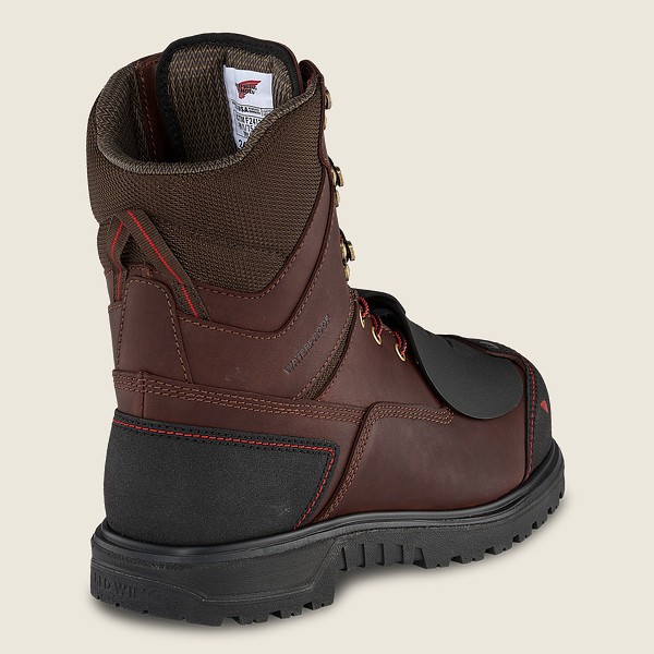 Red Wing Safety Bot Erkek - Brnr Xp - 8-Inch Waterproof Toe Metguard - Kahverengi/Siyah - 89ODHTPKB